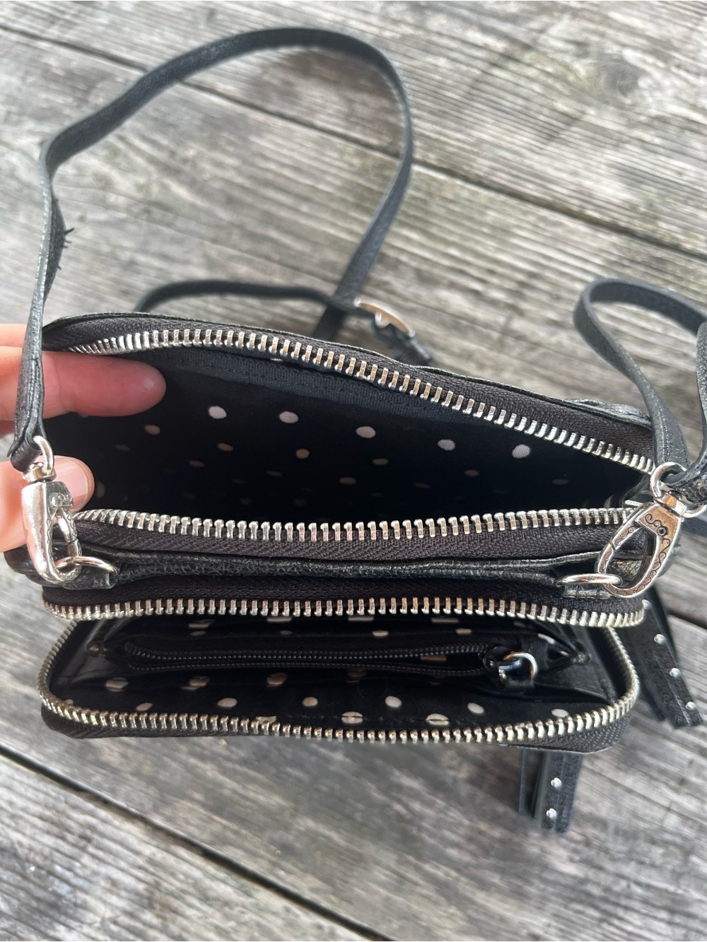 Brighton Black & White Zebra Crossbody Bag - Stylish Women's Shoulder Bag - Picture 5 of 5